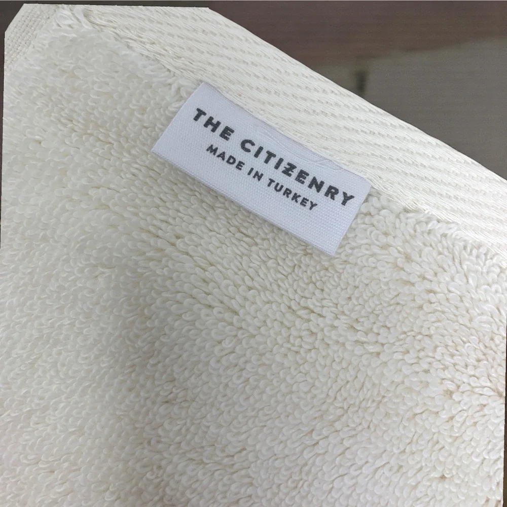 NEW Lot 2 The Citizenry Plush Face Towel Washcloth Organic Cotton Natural White